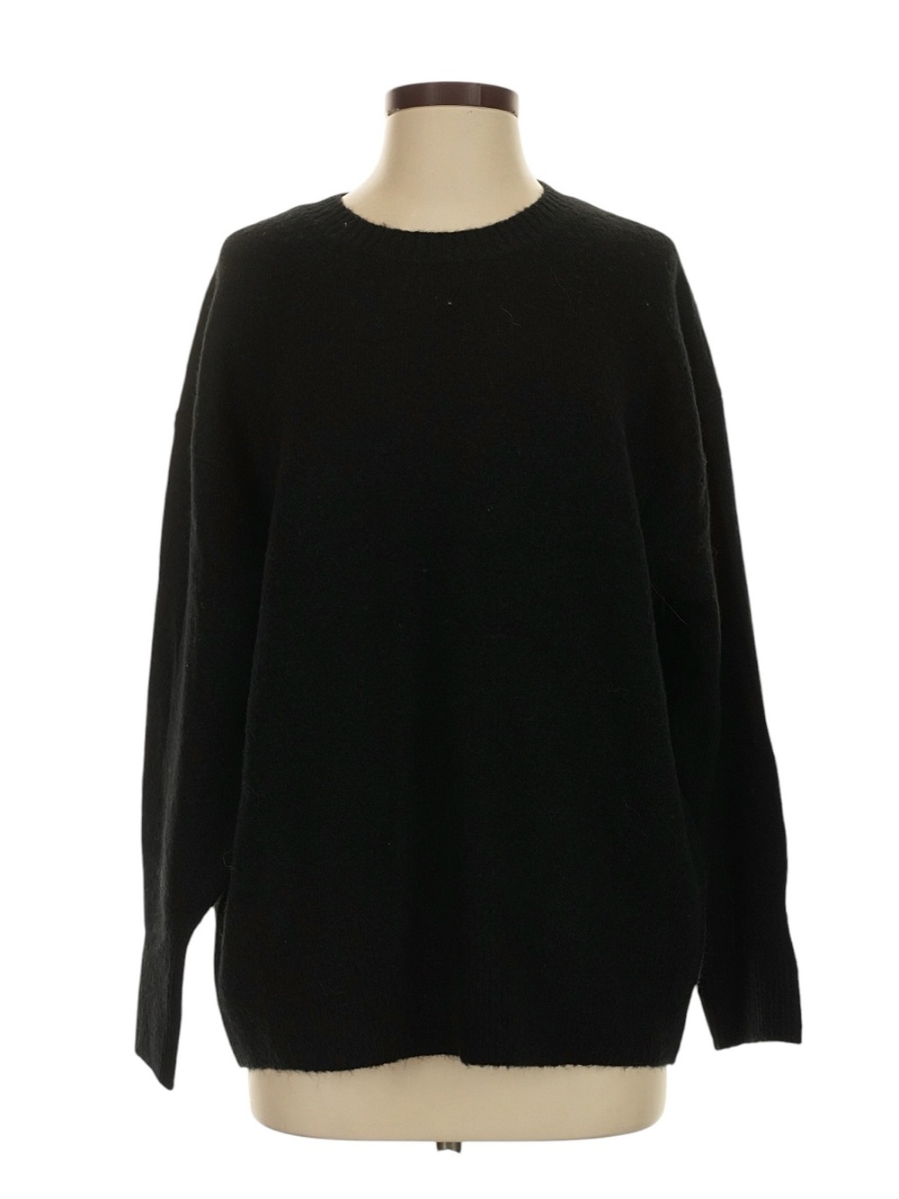 J. Crew Oversized Crewneck Sweater Size Small Black Wool Alpaca Casual NWT